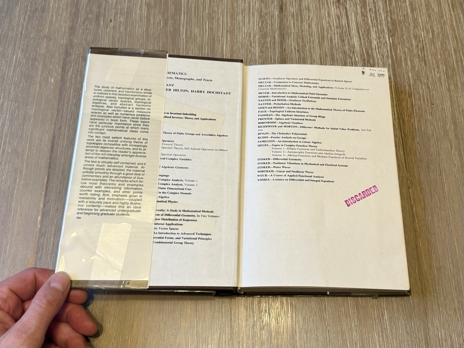 TOPOLOGICAL UNIFORM STRUCTURES by Warren Page 1978 HC / DJ / White Sands Ex-Lib