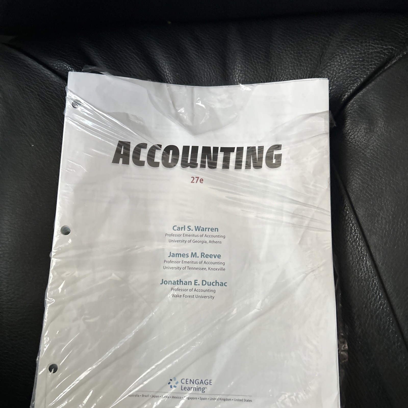 Accounting, Loose-leaf Version, Cengage NEW