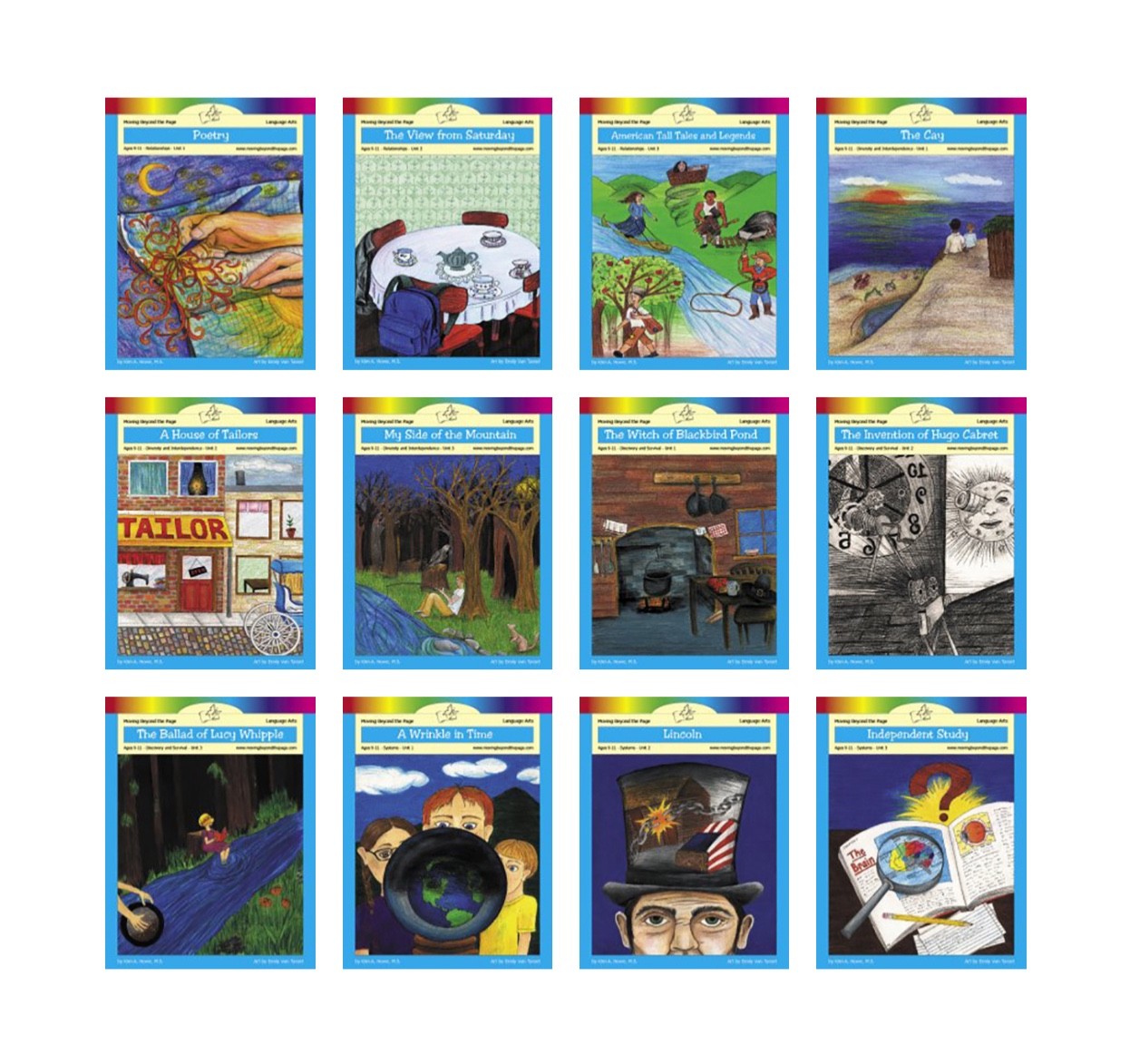 Moving Beyond the Page Language Arts Spiral Bound Textbooks Ages 9-11 Set of 12