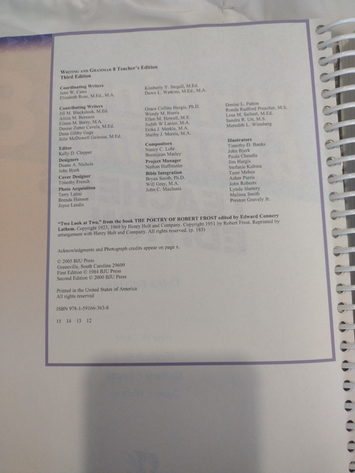 writting and grammer third edition with cd rom bju press isbn 9781-591-66368