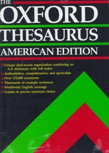 The Oxford Thesaurus: American Edition – 9780195073546, hardcover, Urdang