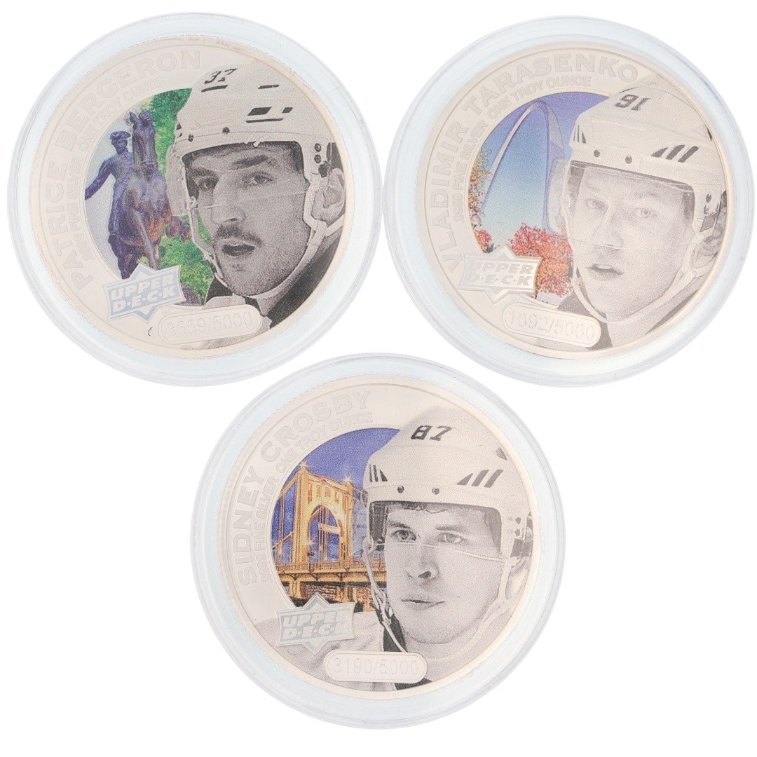 2017 $5 Grandeur Upper Deck Hockey Silver Coin Cook Islands 1 oz .9999 Silver