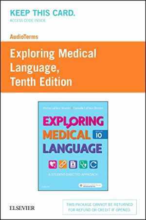 AudioTerms for Exploring – Printed Access Code, by LaFleur Brooks RN – New a