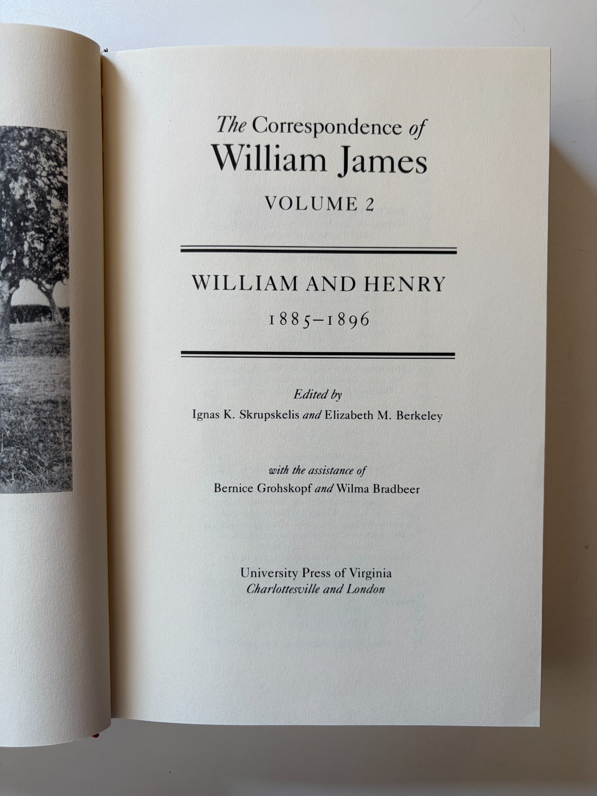 The Correspondence of William James Volumes 1 & 2 1992 HC DJ Set Lot Virginia