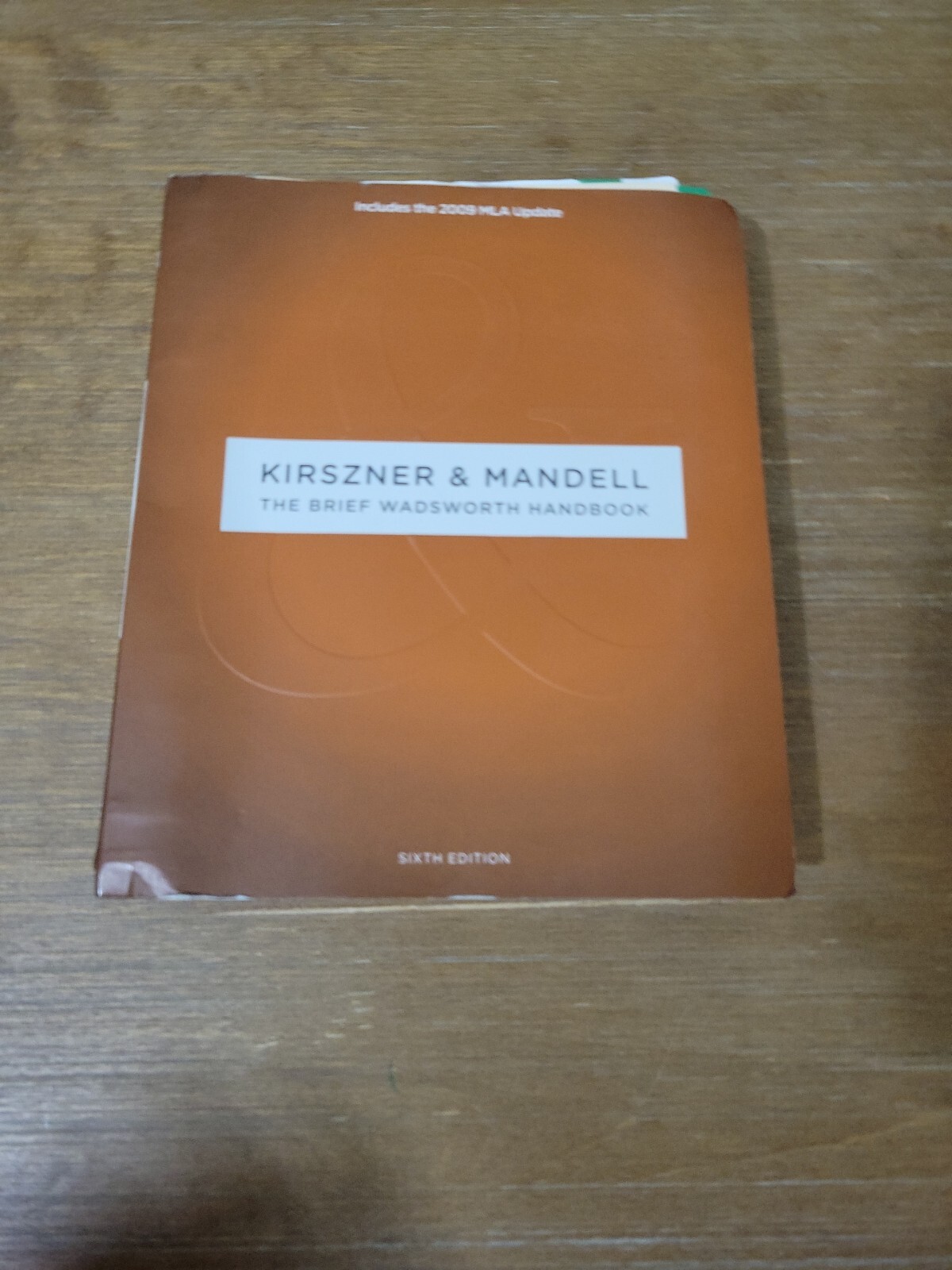 2009 MLA Update Editions Ser.: The Brief Wadsworth 2009 by Stephen R. Mandell…