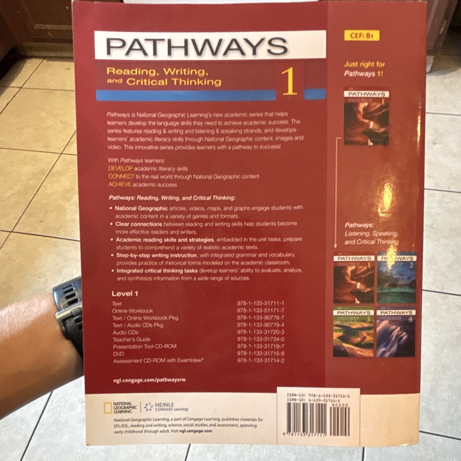 National Geographic Learning Pathways 1 Reading Writing Critical Thinking PB