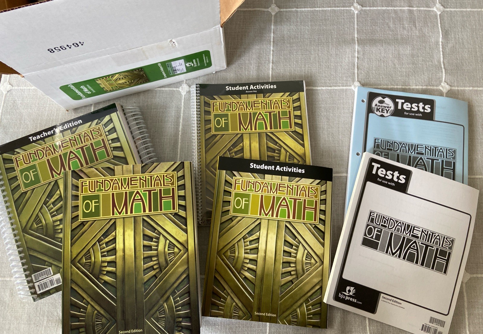 NEW BJU Press 7th grade FUNDAMENTALS OF MATH Complete Subject Kit 2nd ed Box Set