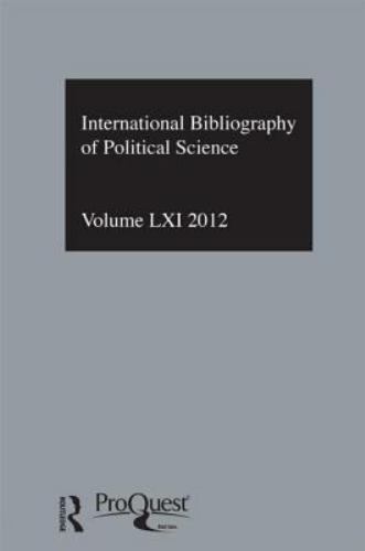 International Bibliography of Political Science 2012, Hardcover by Proquest (…