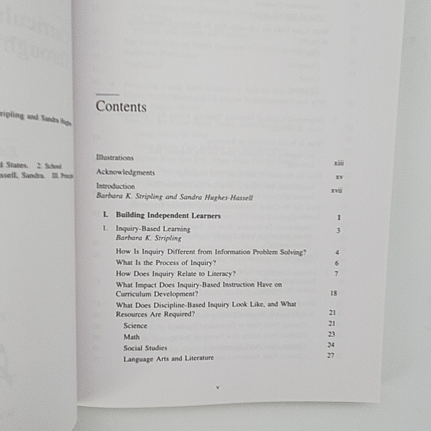 Curriculum Connections through the Library Stripling and Hughes-Hassell Book