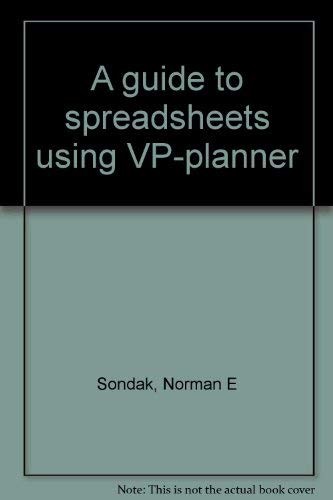A guide to spreadsheets using VP-planner