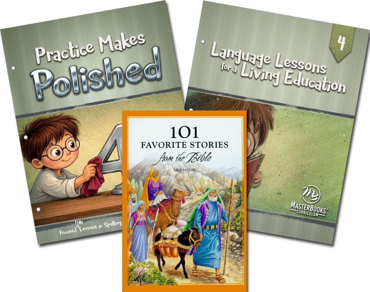 New Master Books Language Lessons Living Education Level 4 3-Bk SET Practice 101