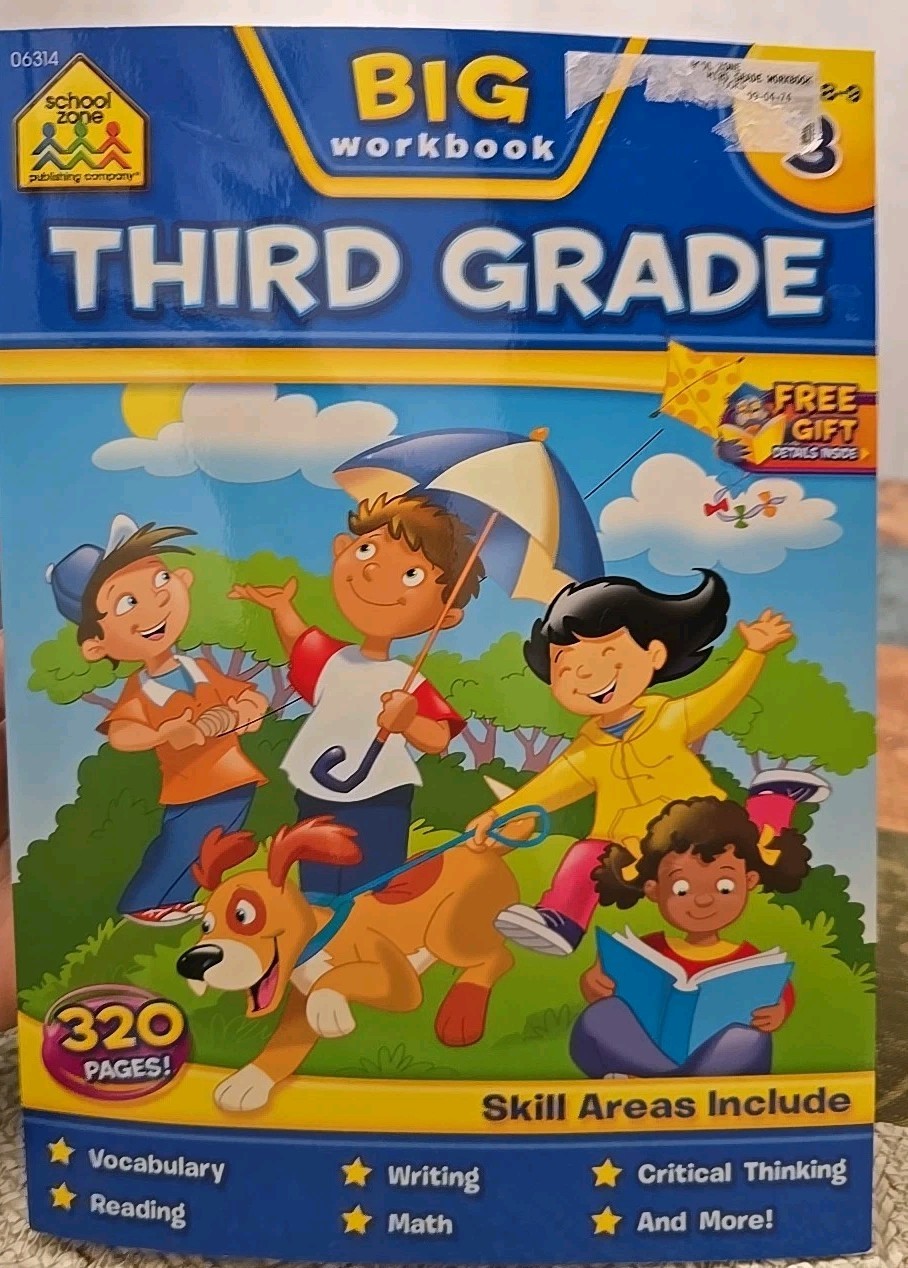 Big Third Grade School Zone Staff 2019 Educational Workbook | Like New + Skills