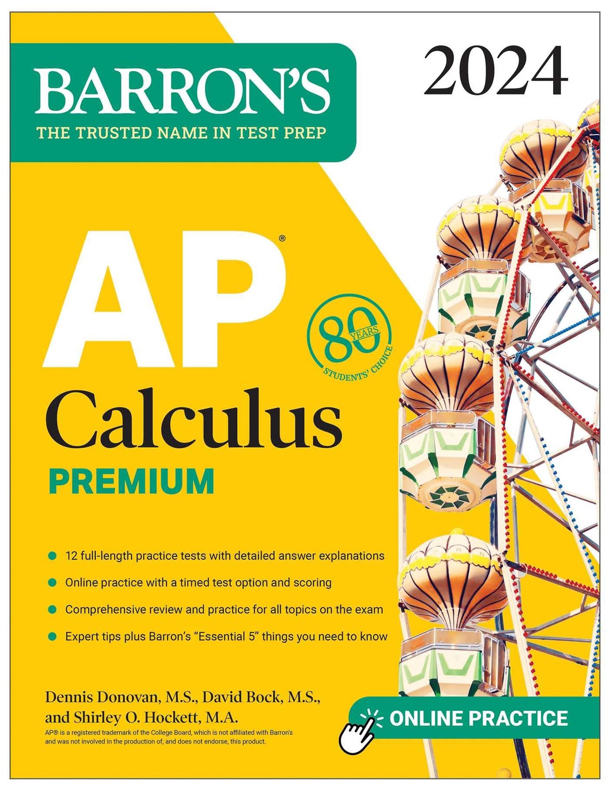 AP Calculus Premium, 2024: 12 Practice Tests + Comprehensive Review + Online…