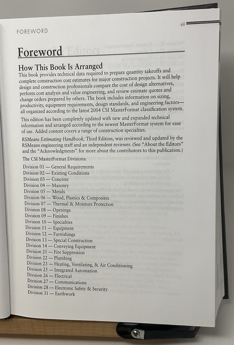 RSMeans Estimating Handbook Third Edition HC F5