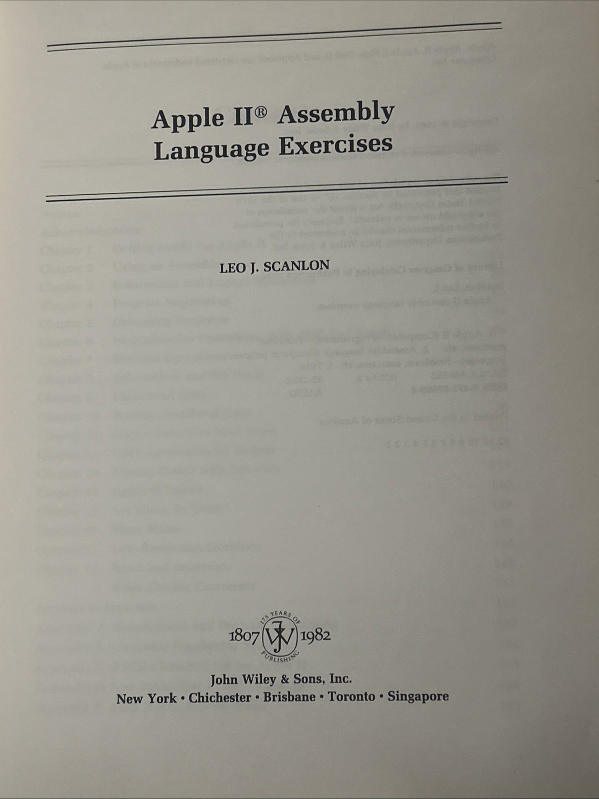 Apple II Assembly Language Exercises Manual 1982 Computer Leo Scanlon Book