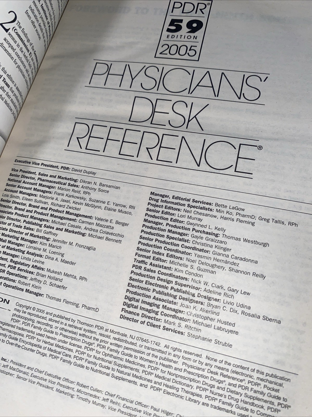 Books Physicians Desk Reference 2005 Pdr 59 Edition