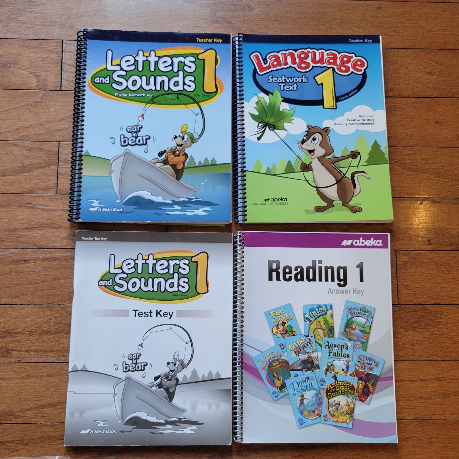 Abeka 1st Grade Math & Language Arts Teacher’s Answer Keys, 10 Books