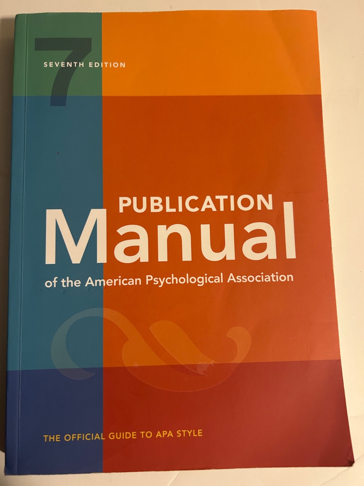 Publication Manual (Official) 7th Edition of the American Psychological Ass.