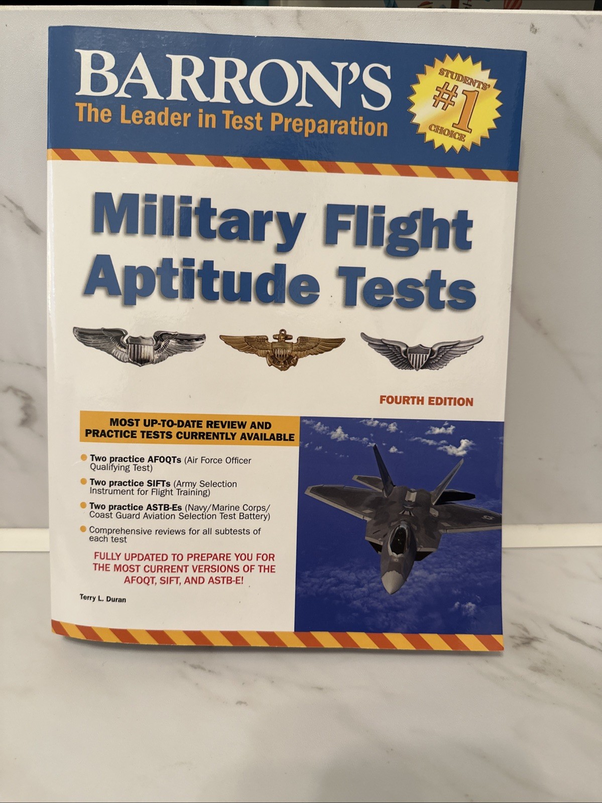 Barron’s Test Prep Ser.: Military Flight Aptitude Tests by Terry L. Duran (2018,