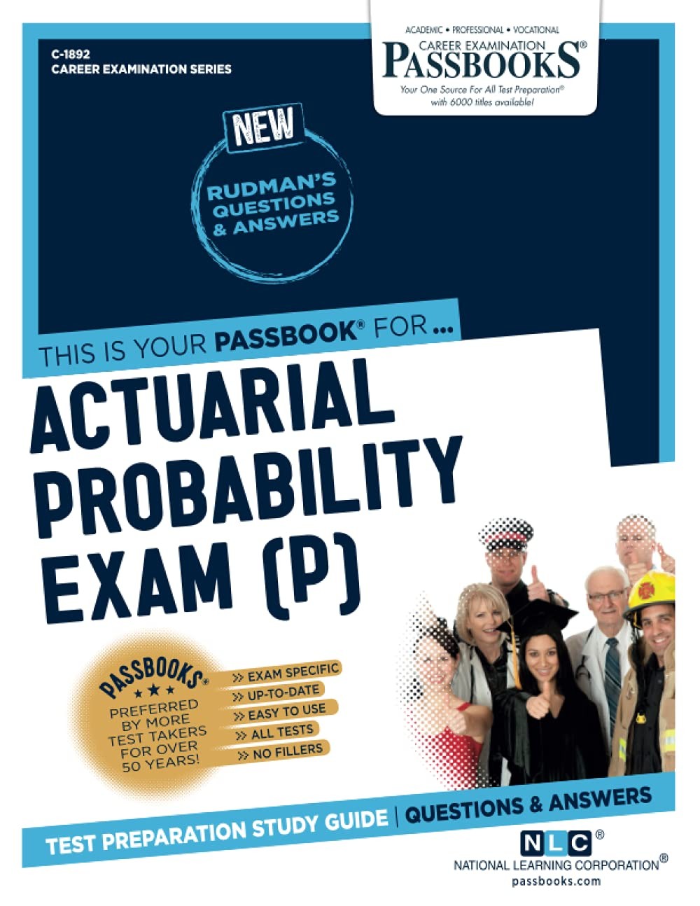 Actuarial Probability Exam (P) (C-1892): Passbooks Study Guide (Career Exami…