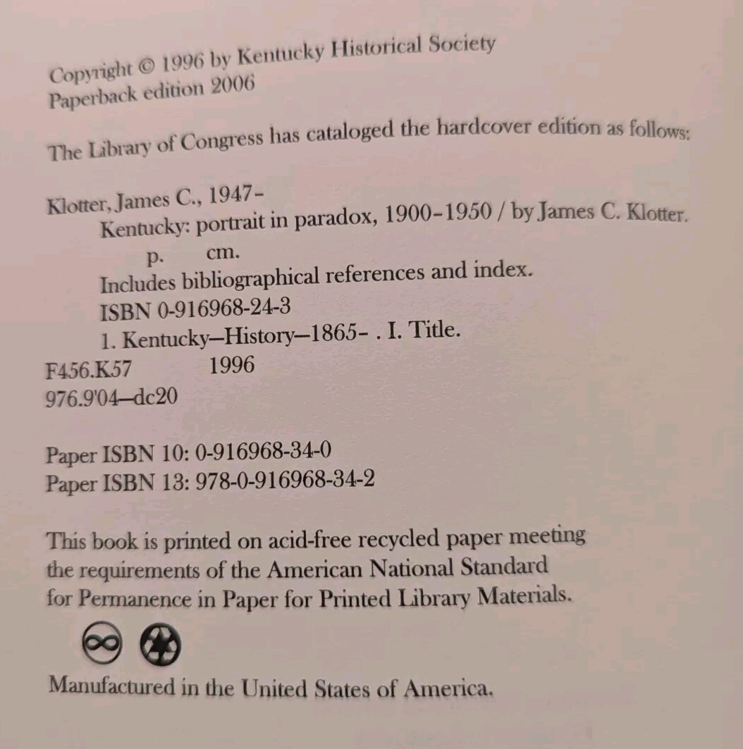KENTUCKY: PORTRAIT IN PARADOX, 1900-1950