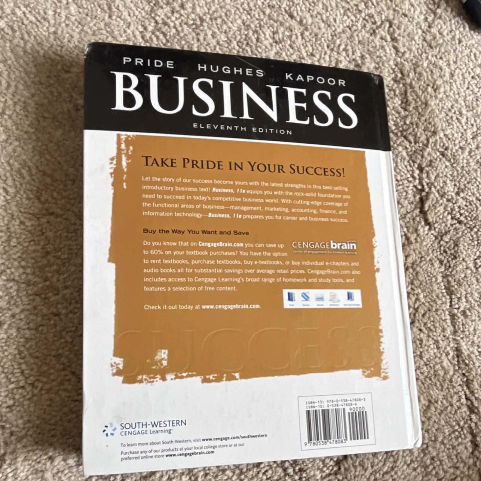 Business Eleventh Edition Hardcover Pride Hughes Kapoor 2011 Textbook