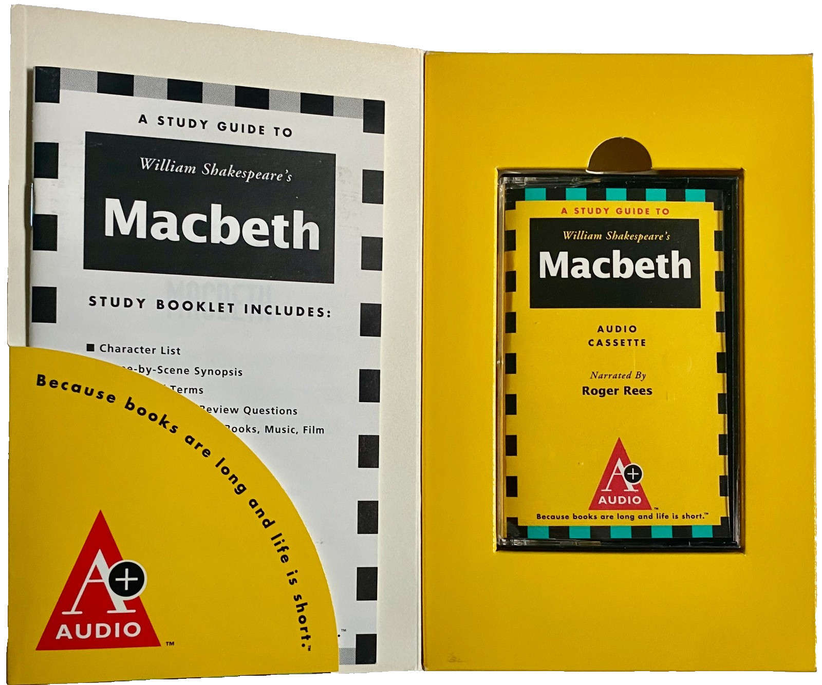 Macbeth & Hamlet Study Guides High School College Homeschool Cassettes Booklets