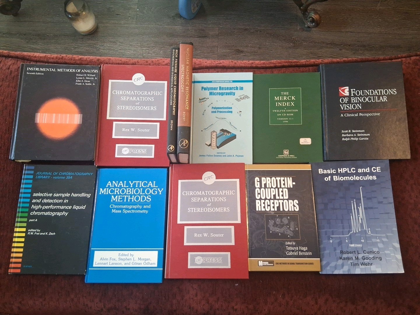 Lot of 12 Science & Medical books Chemistry, Microbiology, HPLC, Vision Science
