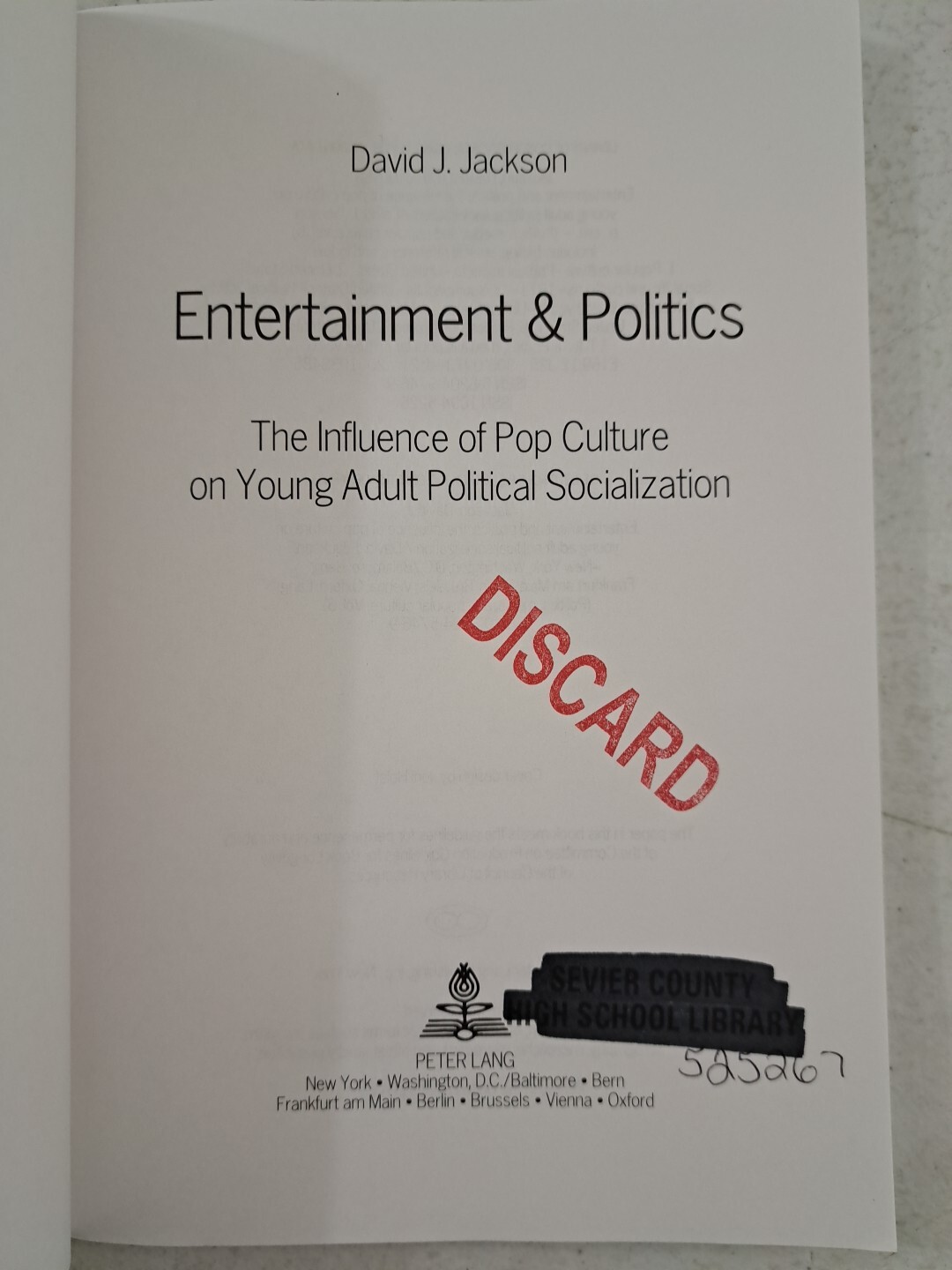 Entertainment & Politics- Influence of Pop Culture On Young Adult Socialization