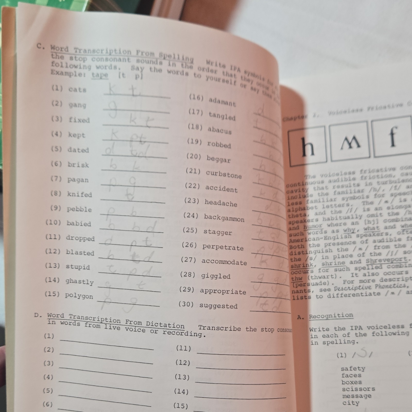 Descriptive Phonetics Transcription Workbook Calvert 2nd Ed Paperback ISBN
