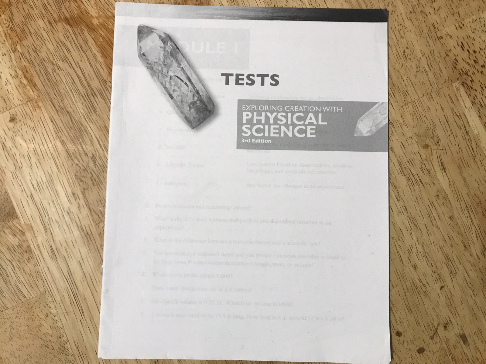 Exploring Creation Physical Science (3rd Edition): Textbook, Solutions & Tests