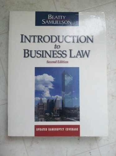 Introduction to Business Law – Paperback, by Beatty Jeffrey F.; – Very Good