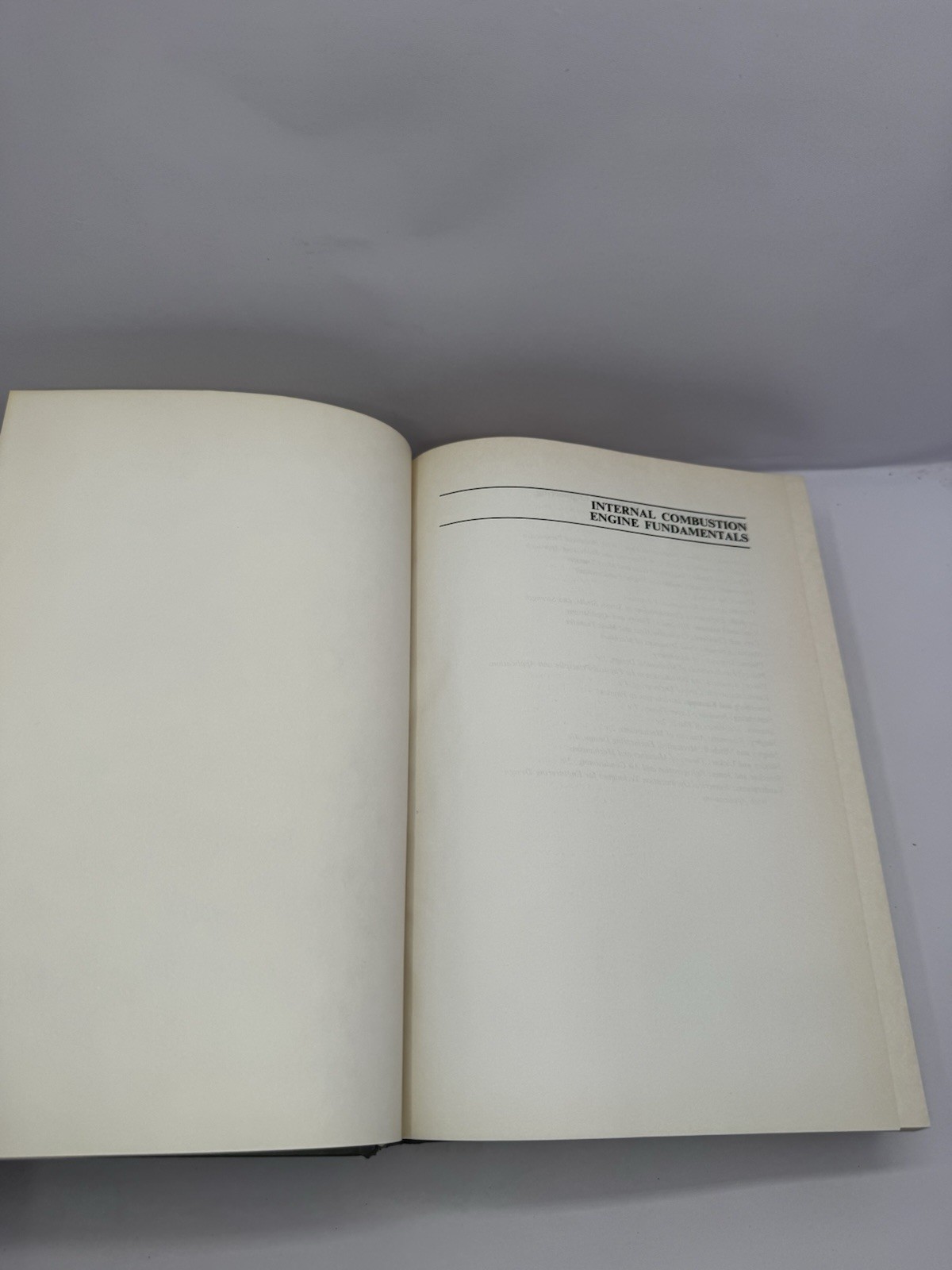 Internal Combustion Engine Fundamentals John Heywood 1988 Hardcover Book