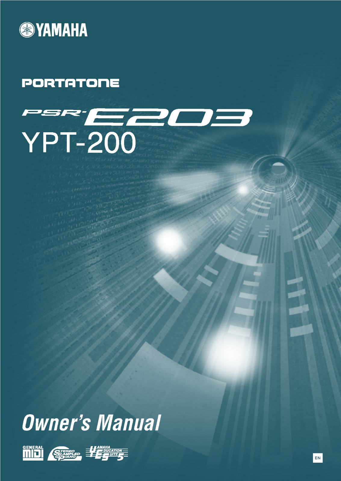 Yamaha PSR-E203 YPT-200 Instruction Manual: 68 Pages & Protective Covers!