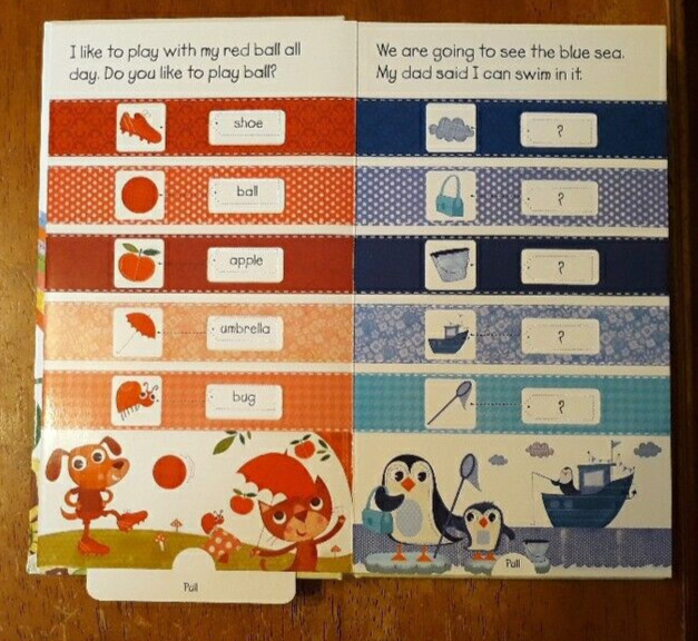 Let’s Learn Pull-the-Tab 2-pack: First Words & Colors, Toddler Board Books