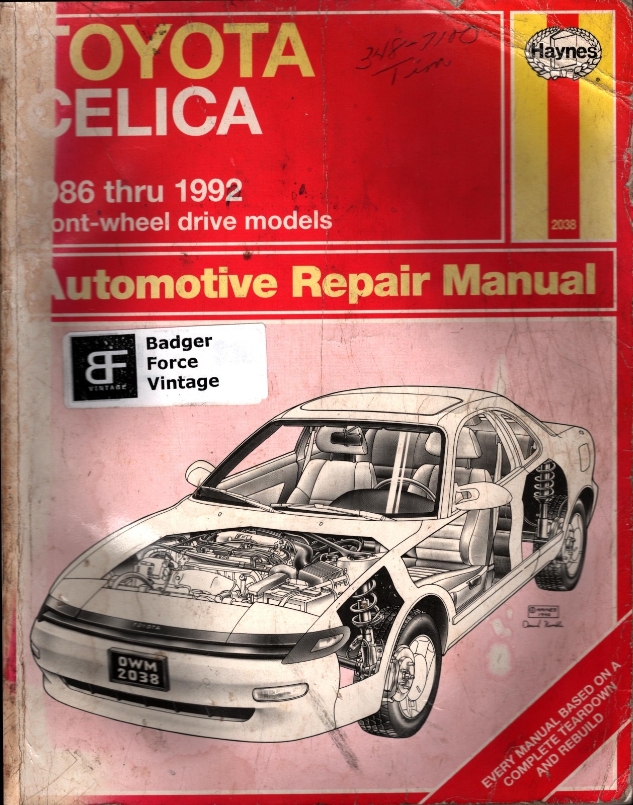 Haynes Automotive Repair Manual Ser.: Haynes Toyota Celica FWD 1986-1992 MN1511