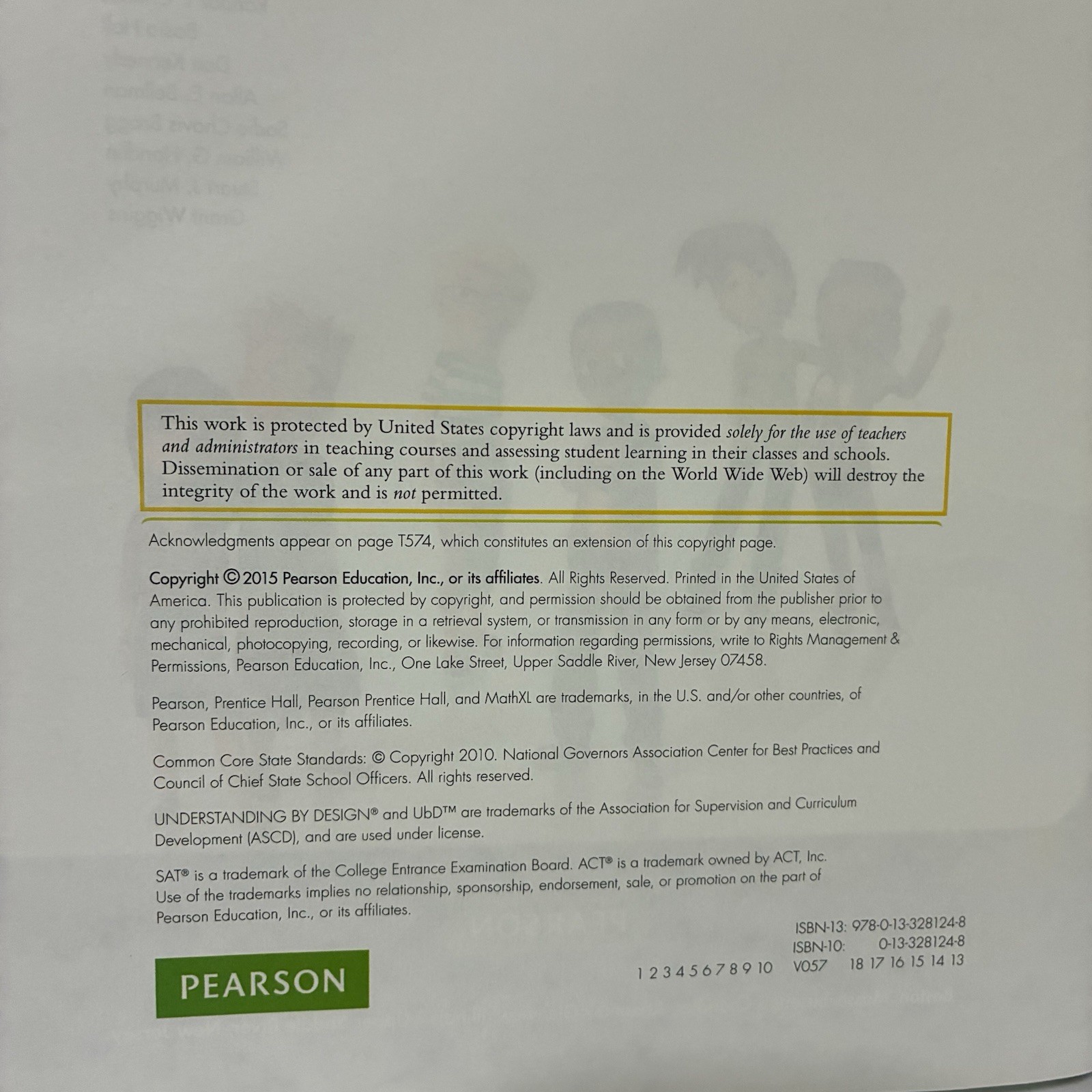 Pearson enVision Algebra 2 Common Core Teacher’s Edition Vol 1 HC 2015