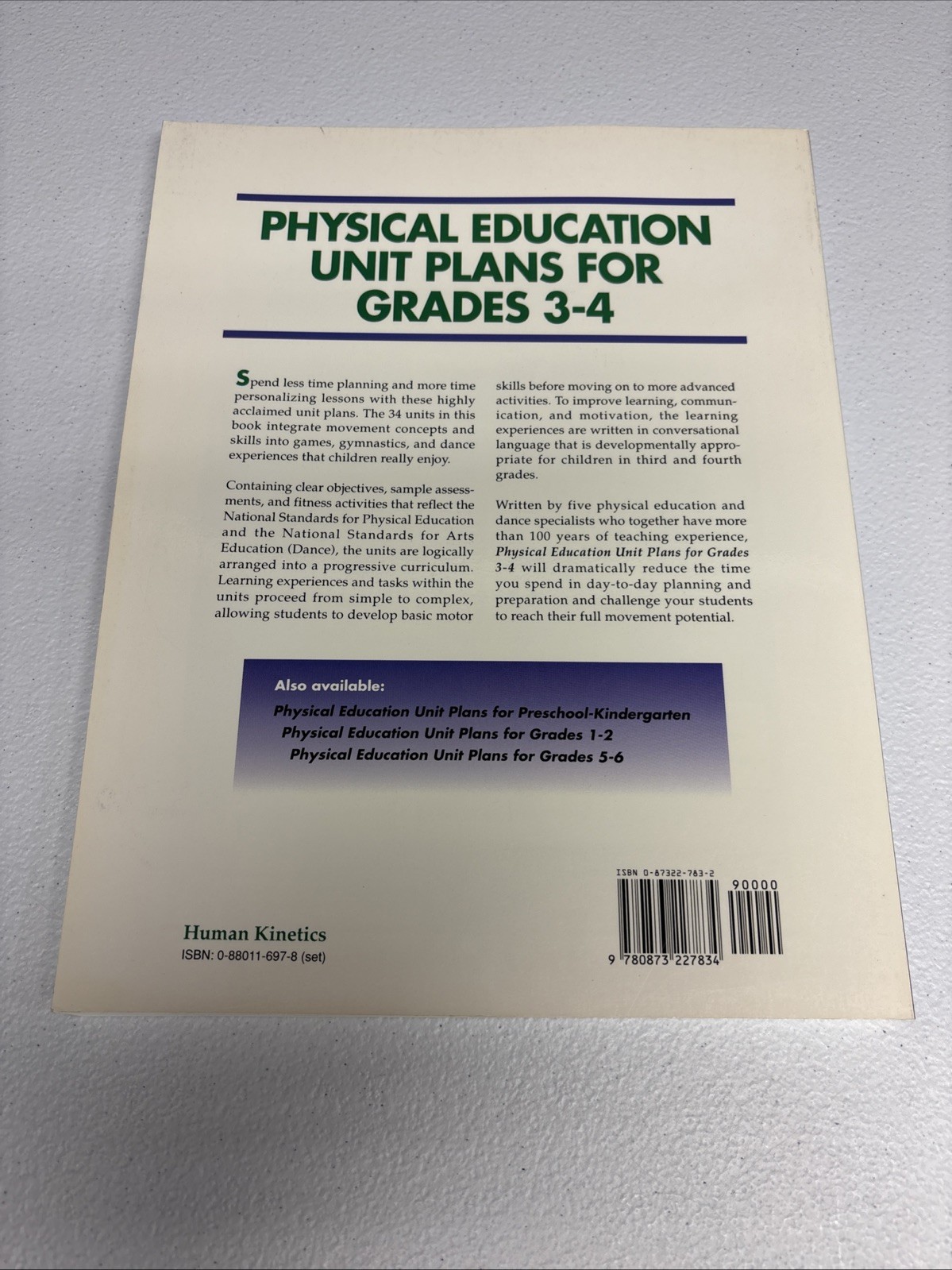 Physical Education Unit Plans for Grades 3-4 by Dawn Clark, Bette Logsdon,…