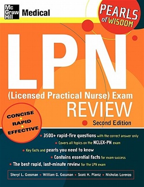 Lpn Licensed Practical Nurse Exam Review, Paperback by Gossman, Sheryl L. (ED…