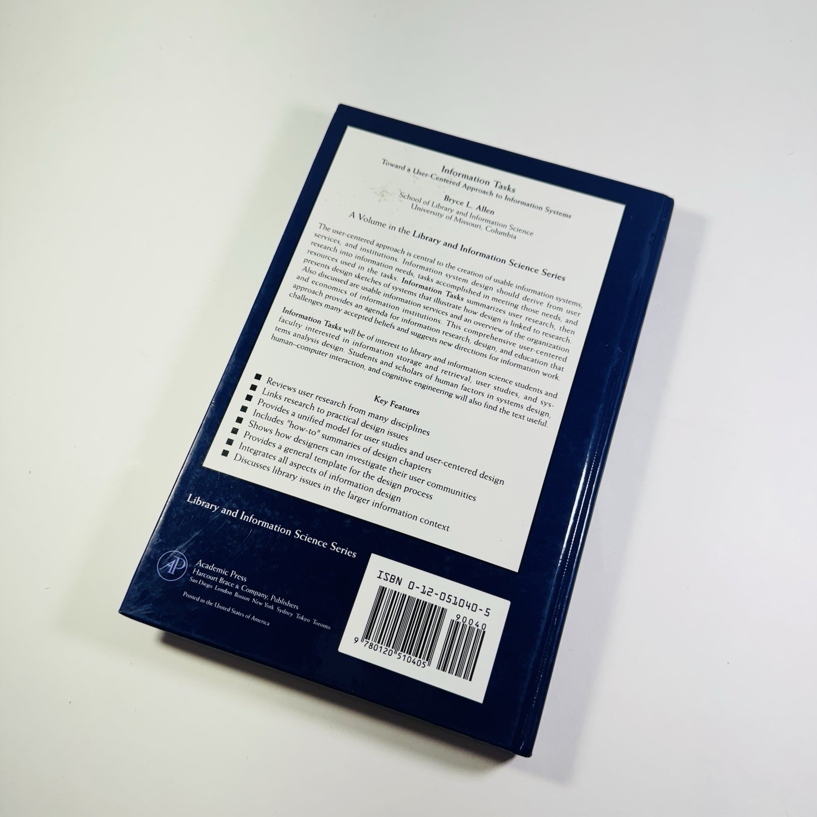 Bryce Allen Information Tasks (Hardback) Library and Information Science